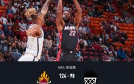 爱游戏在线-热火124-98送篮网9连败，阿德巴约23+9+4